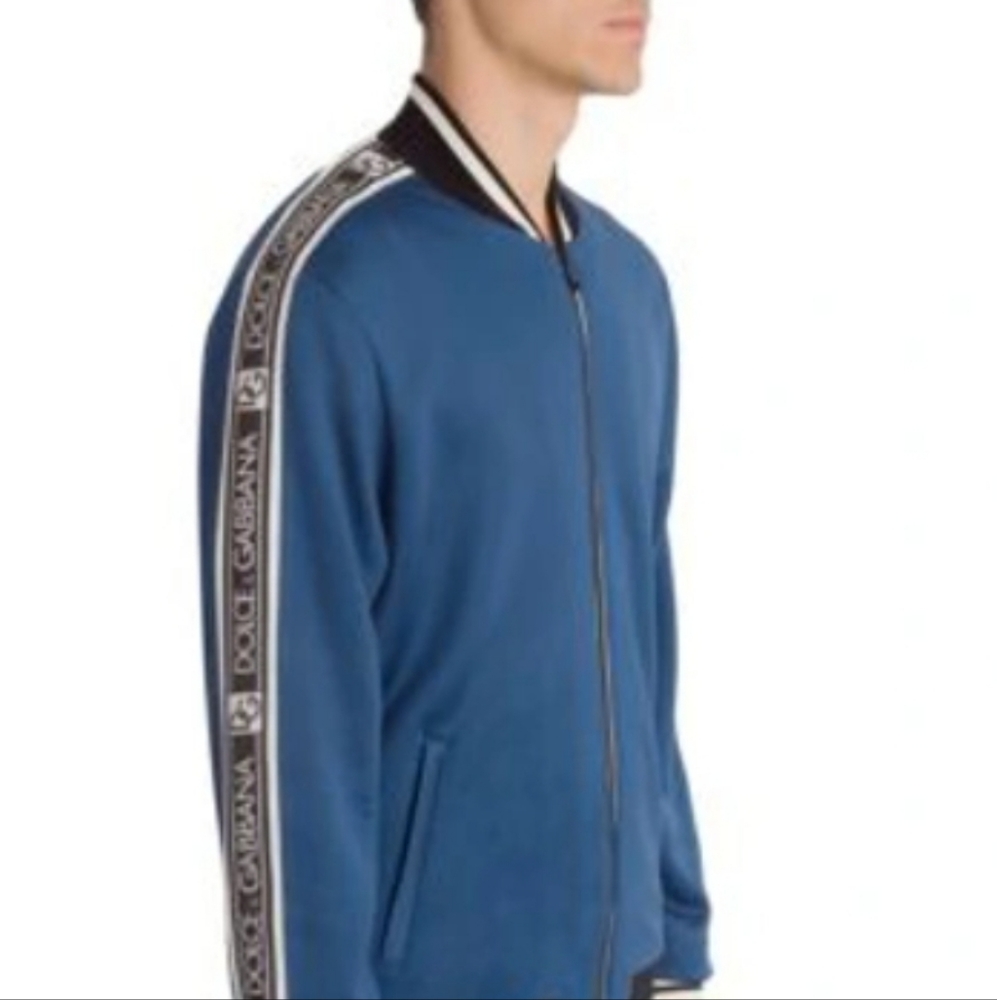 Dolce & Gabbana Men's Blue Bomber Jacket